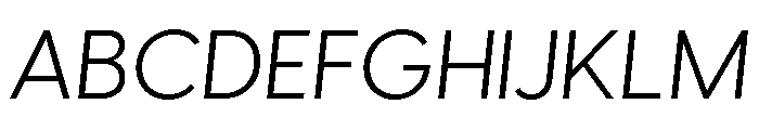 Visby Regular Oblique Font UPPERCASE