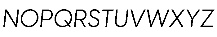 Visby Regular Oblique Font UPPERCASE