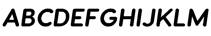 Visby Round Bold Oblique Font UPPERCASE