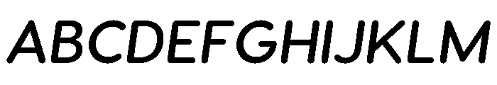 Visby Round Demi Bold Oblique Font UPPERCASE