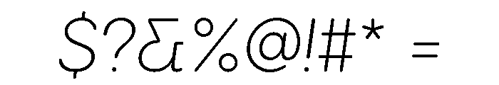 Visby Round Extra Light Oblique Font OTHER CHARS