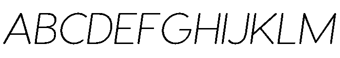 Visby Round Extra Light Oblique Font UPPERCASE