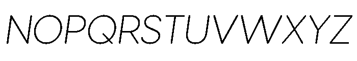 Visby Round Extra Light Oblique Font UPPERCASE