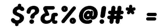 Visby Round Heavy Oblique Font OTHER CHARS