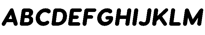 Visby Round Heavy Oblique Font UPPERCASE