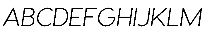 Visby Round Light Oblique Font UPPERCASE
