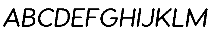 Visby Round Medium Oblique Font UPPERCASE