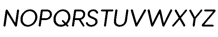 Visby Round Medium Oblique Font UPPERCASE