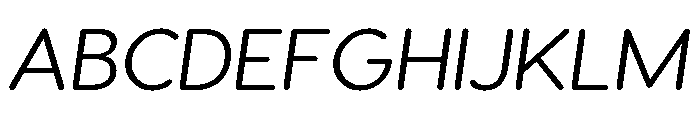 Visby Round Regular Oblique Font UPPERCASE