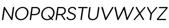Visby Round Regular Oblique Font UPPERCASE