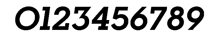 Visby Slab Bold Oblique Font OTHER CHARS