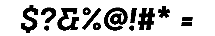 Visby Slab Bold Oblique Font OTHER CHARS