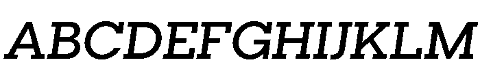 Visby Slab Demi Bold Oblique Font UPPERCASE