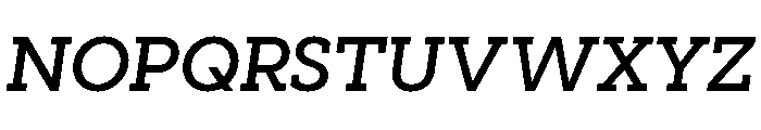 Visby Slab Demi Bold Oblique Font UPPERCASE