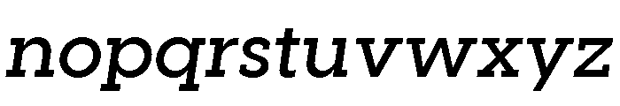 Visby Slab Demi Bold Oblique Font LOWERCASE