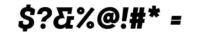 Visby Slab Extra Bold Oblique Font OTHER CHARS