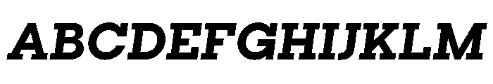 Visby Slab Extra Bold Oblique Font UPPERCASE