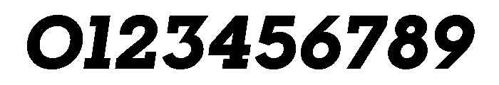 Visby Slab Heavy Oblique Font OTHER CHARS
