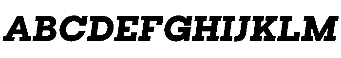 Visby Slab Heavy Oblique Font UPPERCASE