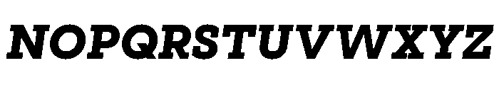 Visby Slab Heavy Oblique Font UPPERCASE
