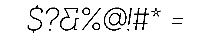 Visby Slab Light Oblique Font OTHER CHARS