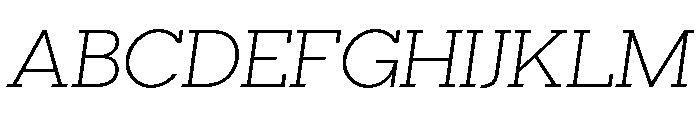 Visby Slab Light Oblique Font UPPERCASE