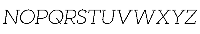 Visby Slab Light Oblique Font UPPERCASE