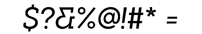 Visby Slab Medium Oblique Font OTHER CHARS