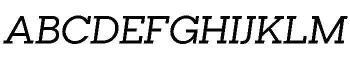 Visby Slab Medium Oblique Font UPPERCASE