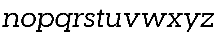 Visby Slab Medium Oblique Font LOWERCASE
