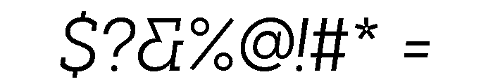 Visby Slab Regular Oblique Font OTHER CHARS