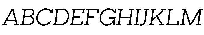 Visby Slab Regular Oblique Font UPPERCASE