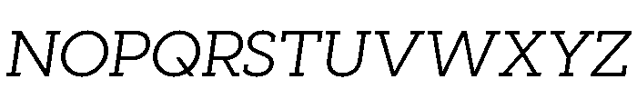 Visby Slab Regular Oblique Font UPPERCASE