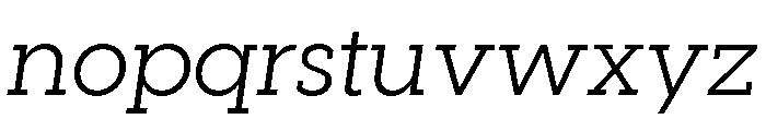 Visby Slab Regular Oblique Font LOWERCASE