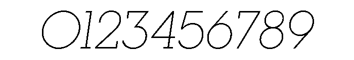 Visby Slab Thin Oblique Font OTHER CHARS