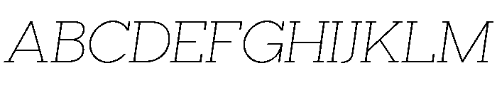 Visby Slab Thin Oblique Font UPPERCASE