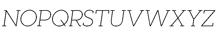 Visby Slab Thin Oblique Font UPPERCASE