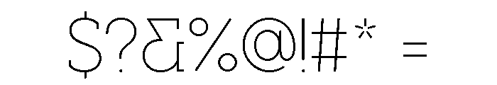 Visby Slab Thin Font OTHER CHARS