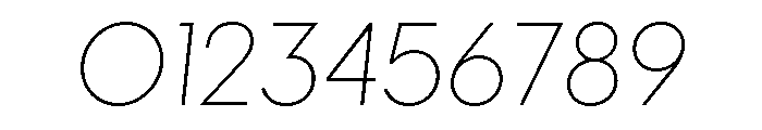 Visby Thin Oblique Font OTHER CHARS