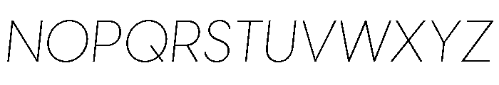 Visby Thin Oblique Font UPPERCASE