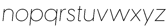 Visby Thin Oblique Font LOWERCASE