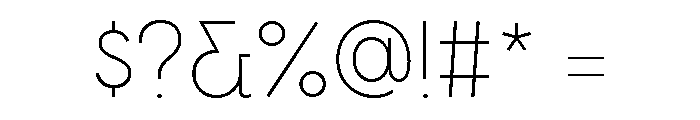 Visby Thin Font OTHER CHARS