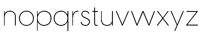 Visby Thin Font LOWERCASE