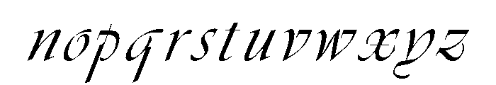 Vivaldi Regular Font LOWERCASE