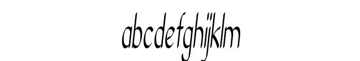 Vicente-ExtracondensedItalic Font LOWERCASE