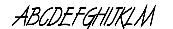 Vizier Condensed Heavy Italic Font UPPERCASE