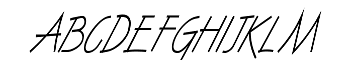 Vizier Condensed Italic Font UPPERCASE