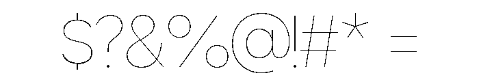 Vlorentine Thin Font OTHER CHARS