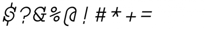 VLNL Tp Kurier Serif Italic Font OTHER CHARS