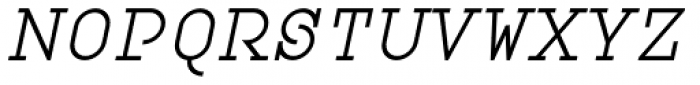 VLNL Tp Kurier Serif Italic Font UPPERCASE